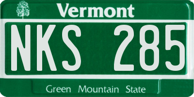 VT license plate NKS285
