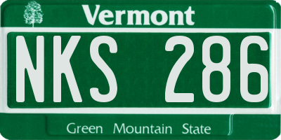 VT license plate NKS286