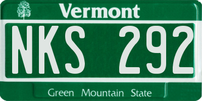 VT license plate NKS292