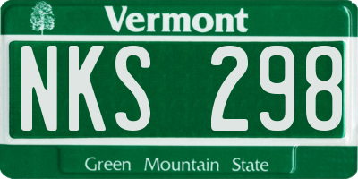VT license plate NKS298