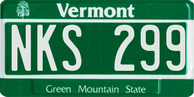 VT license plate NKS299