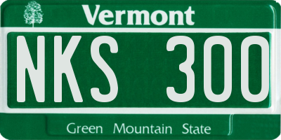 VT license plate NKS300