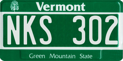 VT license plate NKS302