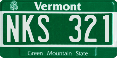 VT license plate NKS321