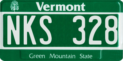 VT license plate NKS328