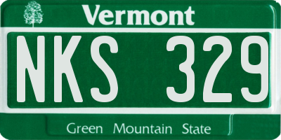VT license plate NKS329
