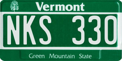 VT license plate NKS330