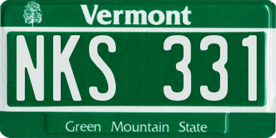 VT license plate NKS331