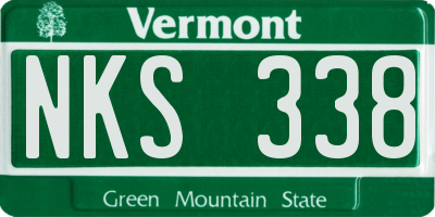 VT license plate NKS338