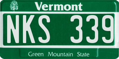 VT license plate NKS339