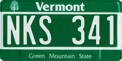 VT license plate NKS341