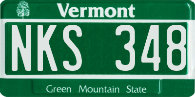 VT license plate NKS348