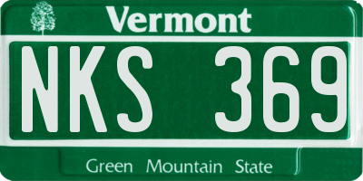VT license plate NKS369