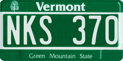 VT license plate NKS370
