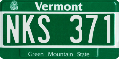 VT license plate NKS371