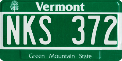 VT license plate NKS372