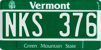 VT license plate NKS376