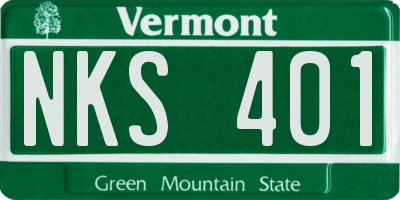 VT license plate NKS401