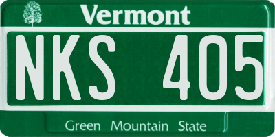 VT license plate NKS405