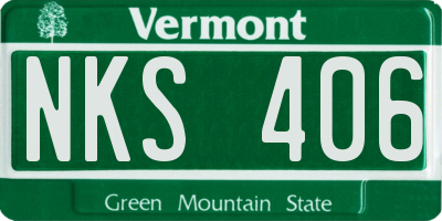 VT license plate NKS406