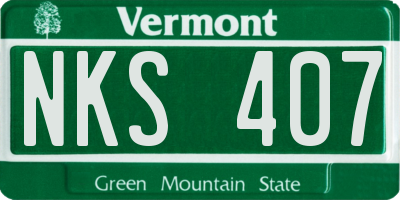 VT license plate NKS407