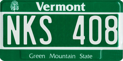 VT license plate NKS408