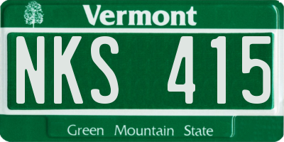 VT license plate NKS415