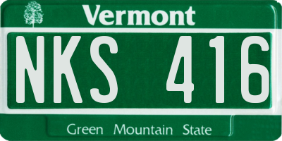 VT license plate NKS416