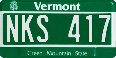 VT license plate NKS417