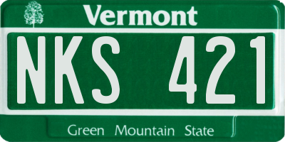 VT license plate NKS421