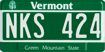 VT license plate NKS424