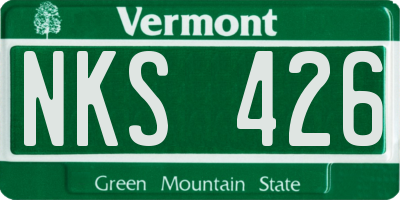 VT license plate NKS426