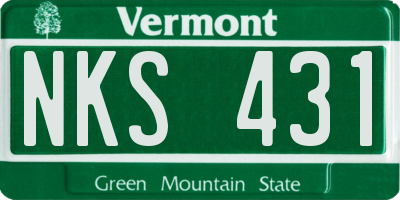 VT license plate NKS431