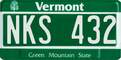 VT license plate NKS432