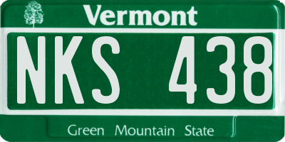 VT license plate NKS438