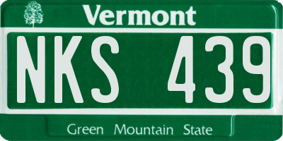 VT license plate NKS439