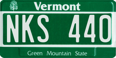 VT license plate NKS440