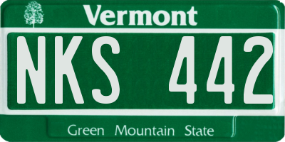 VT license plate NKS442