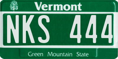 VT license plate NKS444