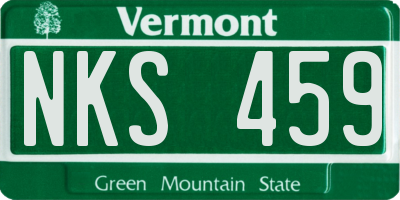 VT license plate NKS459