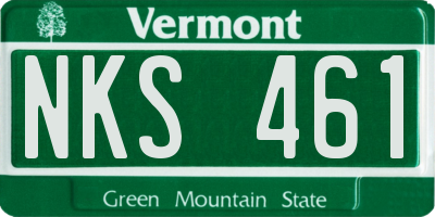 VT license plate NKS461