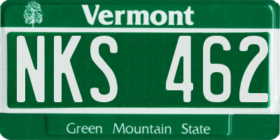 VT license plate NKS462