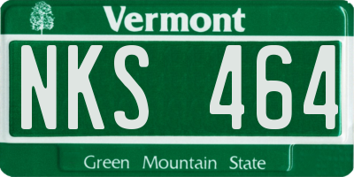 VT license plate NKS464