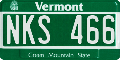 VT license plate NKS466