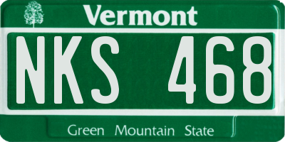 VT license plate NKS468