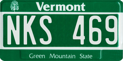 VT license plate NKS469