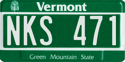 VT license plate NKS471