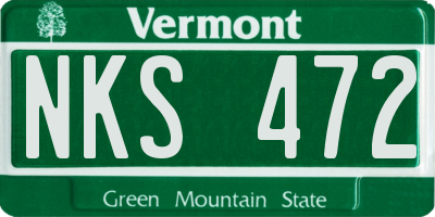 VT license plate NKS472