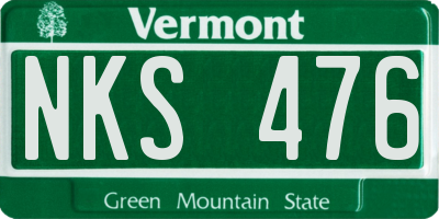VT license plate NKS476