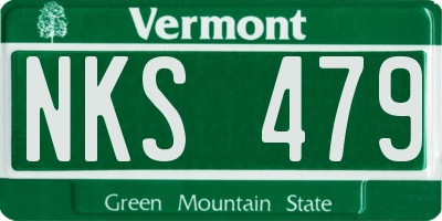 VT license plate NKS479
